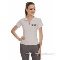 Pink gray Short-sleeved Equestrian Tops Women